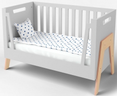 Ліжечко-трансформер IndigoWood Shuttle gray / natural wood